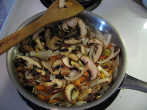 Carrot mushroom and other veggies