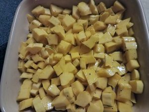 Chopped delicata squash